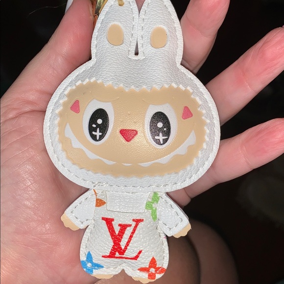 Upcycled Labubu bag/purse charm keychain - Picture 4 of 6